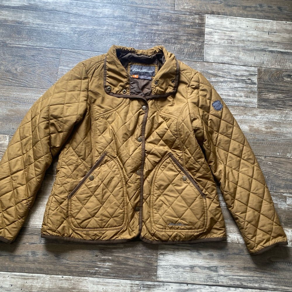 Eddie Bauer Quilted Tan Jacket